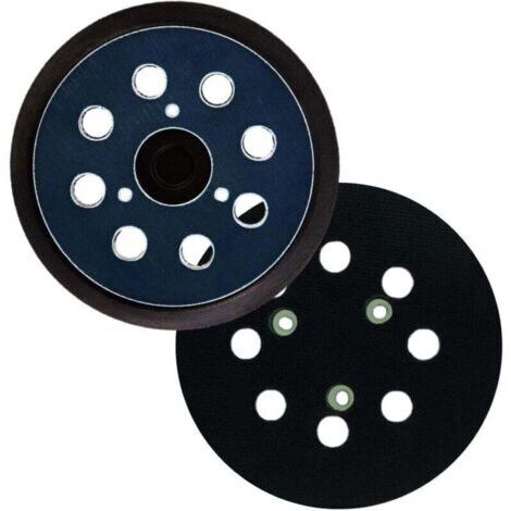 Pr 2 Lot de 2 patins abrasifs pour ponceuse orbitale 8 trous 125 mm Compatible avec Makita M9204 BO5030 BO5031 DBO180Z BO8041 DBO180RMJ BO5041 BO5010 BO50111 BO5012. (1/2)
