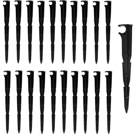 Pr 50 Pièces Support d'Égouttement d'Irrigation, Support Tuyau Tube Kalolary 4/7 mm Jardins Potagers Parterres Fleurs Plantation d'outils Système d'Arrosage Pelouse Fournitures Jardin (Noir, épaissir) (1/5)