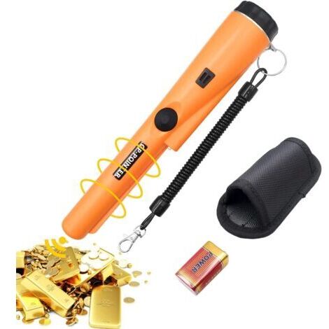 Pr Détecteur de métaux Portable, détecteur de métaux à Balayage à 360 °, pointeur de métal étanche avec indicateur LED intégré/lumière d'alarme/Pile 9 V, pour la Chasse aux pièces d'or, Les Bijoux (1/5)