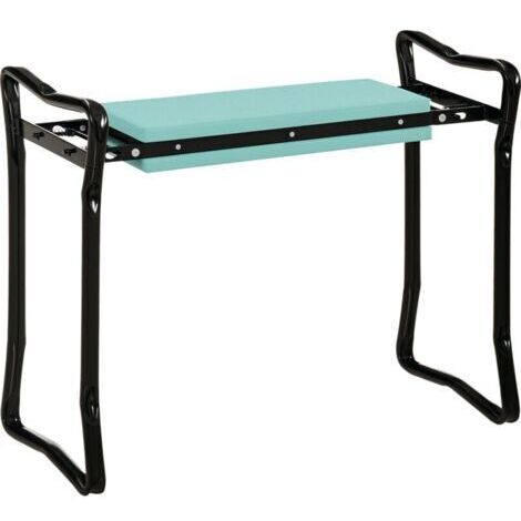 Pr Tabouret de Jardin Pliable agenouilloir de Jardin siège Jardinage avec Coussin Acier EVA Noir Vert (1/4)