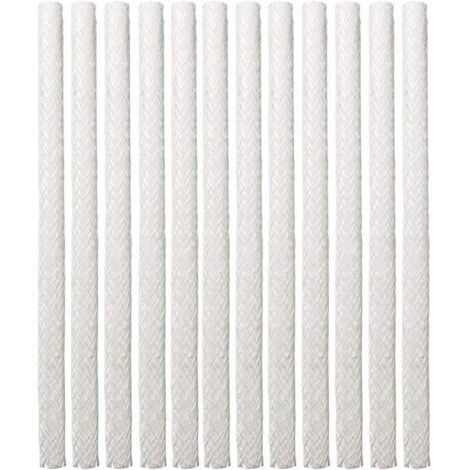 Pr 12PCS noyau d'huile, fibre de verre Tiki Wick torche de remplacement en fibre de verre Tiki pour extérieur Tiki patio éclairage lampe de jardin (1/4)