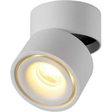 Pr ZOLGINAH 10W LED Projecteur, Plafonnier Réglable 360° Éclairage tournante et de surface COB LED 10x10cm/Aluminium Lampe murale (Blanc-3000K) [Classe énergétique A +] [Classe énergétique A+] (1/5)