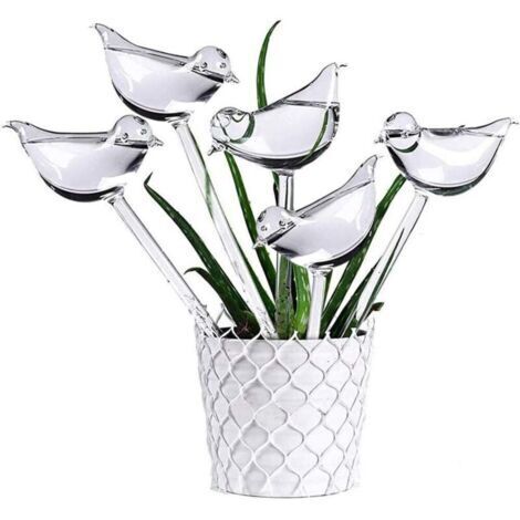 Pr 5 Pièces Boules d'Irrigation pour Plantes, ampoules d'arrosage en verre, globes d'arrosage automatique pour plantes, Oiseau (1/4)