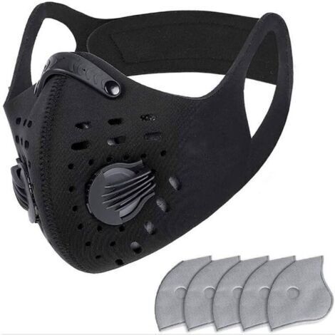 Pr Masque de Cyclisme Anti-poussière Masque Anti-poussière Réutilisable avec Filtre en Carbone pour Moto , Travail du Bois , Cyclisme , Course à Pied (1/4)