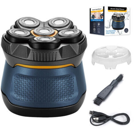 Pr Rasoir Tete Chauve Homme, Rechargeable Sans Fil Tondeuse Cheveux Hommes, Rasoir Électrique À Tête Flexible 6d (1/5)