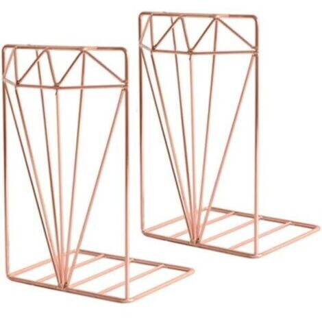 Pr Serre-livres, Serre-livres for étagères Serre-livres simples en fer forgé Personnalité de bureau Serre-livres créatifs Ornements École Rangement de bureau(2Pcs) (1/5)