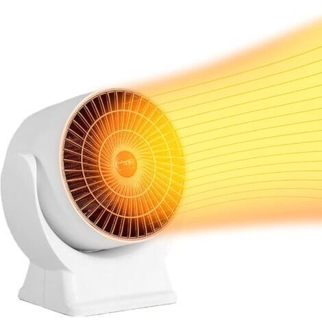 Pr Radiateur Soufflant, 800W Chauffage d'Appoint, Chauffage électrique, Chauffage Soufflant, Protection Contre Surchauffe & Anti-Basculement, Chauffage Électrique pour Bureau, Chambre, Salon (1/5)