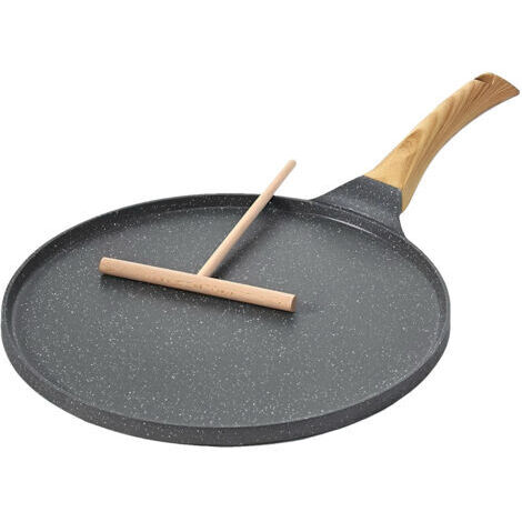 Pr Poêle à Crêpes 26 cm - Compatible Induction - Crêpière avec Répartiteur de Pâte - Poignée Confortable et Ergonomique (1/5)