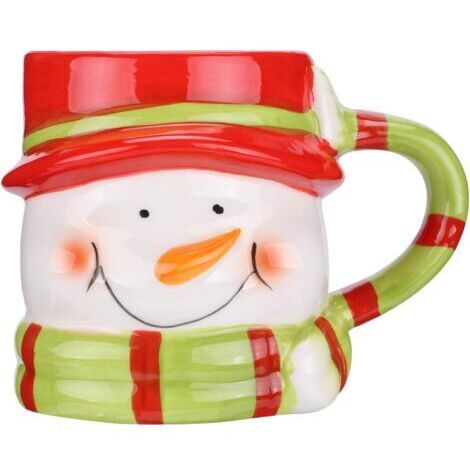 Pr 1PC noël bonhomme de neige tasse tasse à café noël nouvel an vacances cadeaux pour famille amis ou usage quotidien tasse en céramique (1/5)