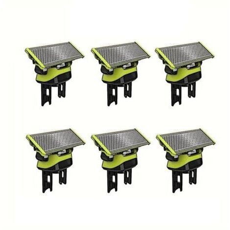 Pr Lames de Rechange , lames de Applicable à OneBlade , pour rasoir/tondeuse électrique OneBlade, acier inoxydable robuste, taille, stylisation et rasage, lot de 6 (1/4)