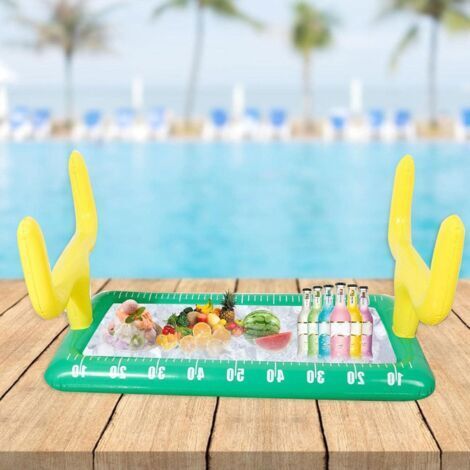 11 Pcs Bar Flottant Piscine, Kit de Porte-gobelet Gonflable Bouée Porte-Boisson de Cygne Flamant