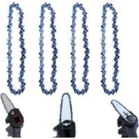 Pair Lot de 5 ,Chaîne de tronçonneuse,Chaîne de scie de 4 pouces,Chaîne de tronçonneuse durable,Maillons d'entraînement de chaîne de tronçonneuse,idéal pour le jardinage domestique et les chutes d'arb (1/5)