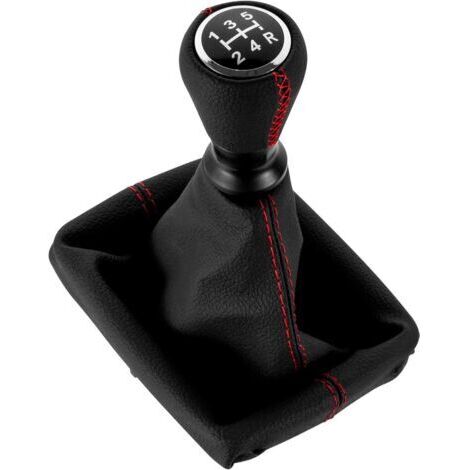Pair Pommeau de levier de vitesse en cuir – Soufflet compatible Peugeot 206 406 – Installation rapide et confortable – Matériaux de haute qualité