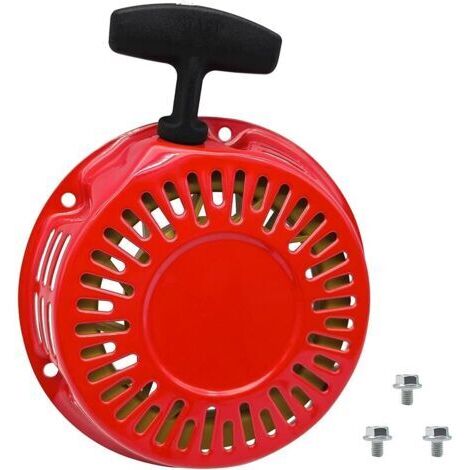 Pair Ensemble de démarreur à rappel pour générateurs Predator Ghost ETQ Powermate All Power Echo Gentron AI Power 212 cc 196 cc 6,5 HP, rouge (1/5)