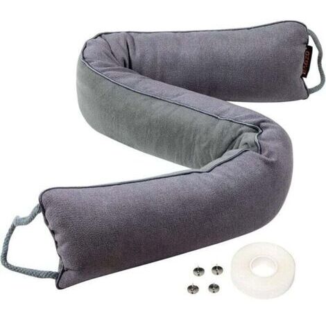 Pair Gris Boudin de Porte Isolant Froid 93 cm, Bas de Porte Isolant Thermique, Anti Froid et Anti Bruit, Coussin de Porte Tissu (1/4)