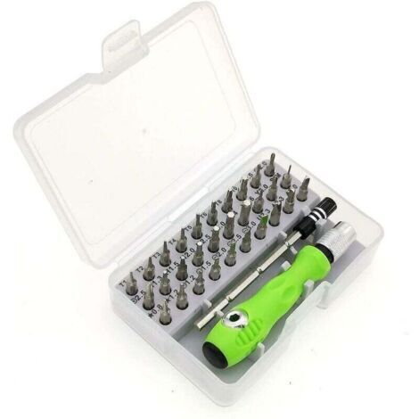 Pair Tournevis Précision Kit,32-in-1 Mini Kit de Tournevis Clés Allen Outils de Réparation pour iphone Portable Laptop Montre Bijoux Jouets Lunettes macBook (1/4)