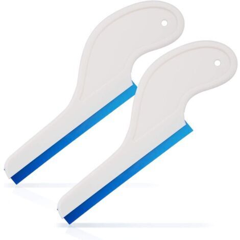 Pair de voiture Raclette avec de l'eau souple en silicone Lame Auto Raclette avec poignée de voiture fenêtre de véhicule à laver de nettoyage, Lot de 2 (1/4)