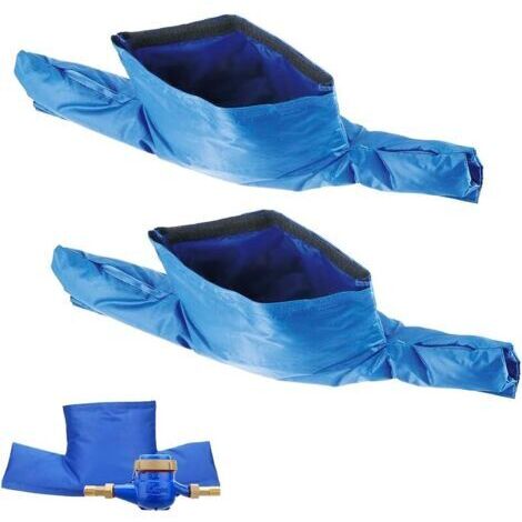 Pair 2 Pièces Couvercle de Compteur d'eau Isolé, couvercle isolant amovible,Etanche Double Face,protection universelle contre le gel pour les conduites d'eau en hiver (55x25cm) (1/5)