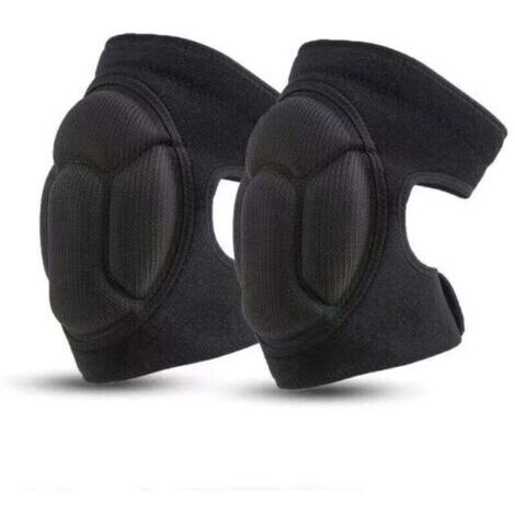 Pair 1 Paire de Genouillères de Travail, Genouillères de Jardin de Protection Noires Genouillères Antidérapantes, Anti-Collision, Genouillères de Jardin Multifonctionnelles - Noir (1/4)