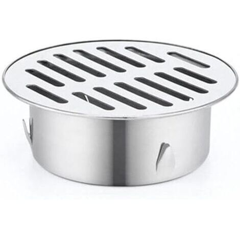 Pair Siphon De Sol Rond en Acier Inoxydable, Grille De Goutte, Filtre Anti-Encrassement, Outils De Maison pour Balcon, Cour,Siphon De Sol pour Toit, Terrasse, Jardin ExtéRieur (ø110 mm) (1/5)