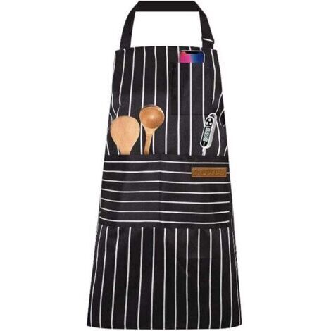 Pair Tabliers de Cuisine,Tablier Réglable avec Poches Tablier Cuisine Homme Femme pour Restaurant,Barbecue,Café,Chef,Boulanger (1/4)
