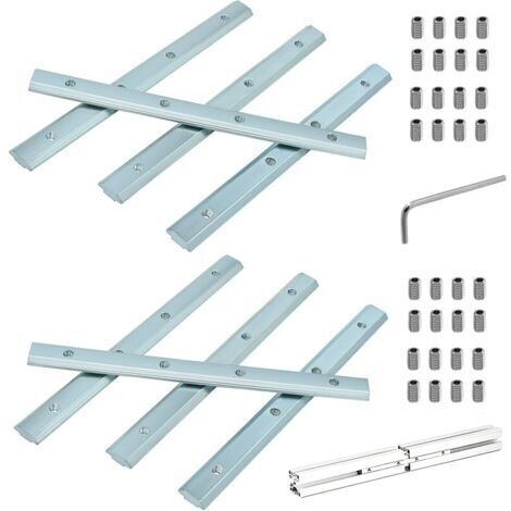 Pair 8 Pcs Connecteur Droit, Profil en Aluminium, Joint d'Extrusion d'Aluminium à l'Intérieur du Connecteur 3030, pour Série de Profil d'Extrusion en Aluminium (1/5)
