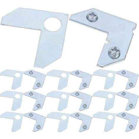 Pair Équerres Métalliques en L Épaisses 50 Pcs 8x45 Mm Support D’Assemblage en Aluminium 90° pour Cadres Photo Quincaillerie pour Meubles à Monter Soi-même Renforts D’Angle (1/5)