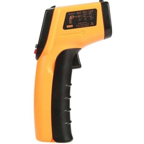 Pair Thermomètre Infrarouge, Sans Contact Laser Thermomètre Infrarouge de -50°C à 400°C, Ecran LCD Rétroéclairé (1/4)