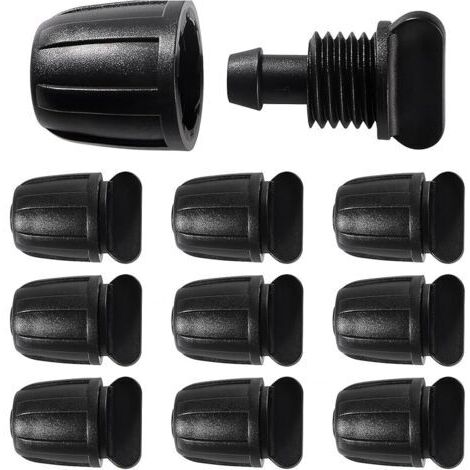 Pair 10 Pièces Raccords D'irrigation Goutte à Goutte pour Tubes 8/12 mm, Adaptateur Bouchons D'Irrigation Goutte, Raccords D'irrigation Droits, Connecteur de Tuyau D'irrigation
