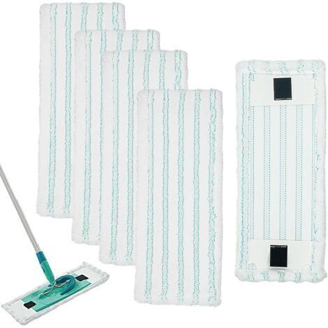 Pair 5 Pièces Serpillères de Rechange pour Leifheit Clean Twist M Ergo Micro Duo, 38x15cm Housse de Rechange pour Leifheit Balai, Microfibre Accessoires de Rechange pour Tous de Sols (1/5)