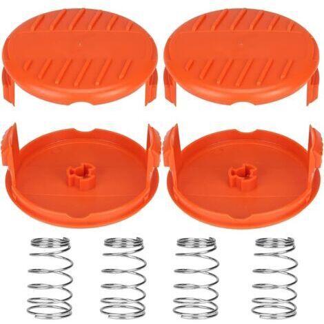 Pair Capuchons de bobine A6481 A6485 RC-100-P pour Black Decker GL280, GL301, GL425, GL430, GL545, GL555, GLC13, STC1820, ST1823, GLC1825L, GLC3000. Couvercle de bobine de rechange. (4 capuchons de (1/5)