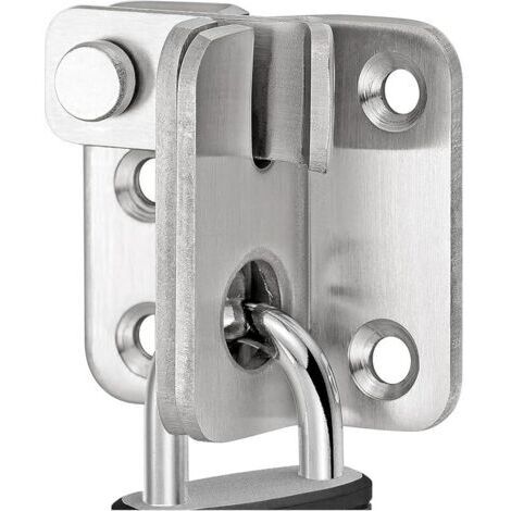 Pair Acier Inoxydable Loquet Coulissante Serrure Volet Loquet Porte Verrou Portail pour abri de jardin, salle de bain, garage, fenêtre, ouverture à gauche Ouverture gauche Argenté S