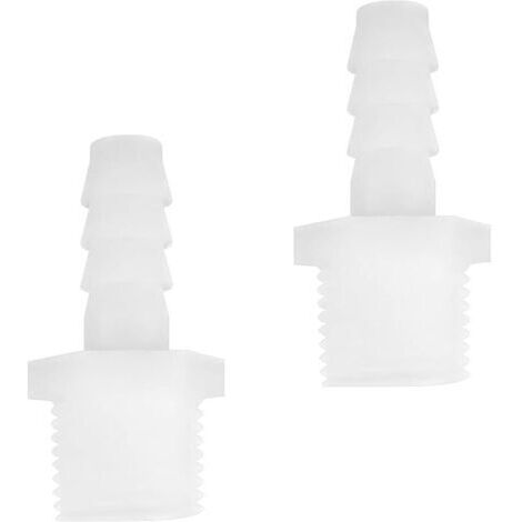 Pair Lot de 2 Raccords Réducteurs de Tuyau en Plastique, 10mm OD Cannelé x G1/2 Mâle, Adaptateur de Connecteur pour Aquarium Fish Tank (1/5)