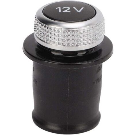Pair Capuchon de Protection pour Allume-cigare de Voiture 4H0919311, 12V Chromé pour Prise D'allume-cigare de Voiture A3 A4 A6 A7 A8 (1/4)