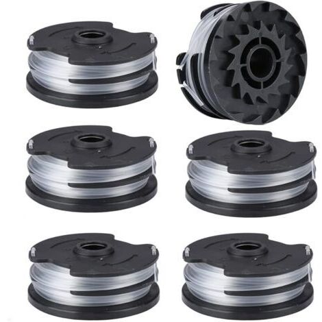 Pair Bobine Fil Nylon pour Parkside LIDL Akku PRTA 20-Li C3 A1B2 PRT 550 A1 A3 PRT 300 A1 Pièces de Rechange Coupe Bordure (6 pièces) (1/5)