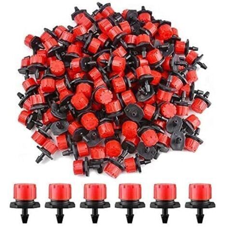 Pair 100 pièces 4 / 7mm arroseurs goutteurs d'irrigation, micro-arroseurs d'irrigation goutte à goutte Irrigation de jardin réglable Micro système d'irrigation goutte à goutte ensemble d'irrigation (1/5)
