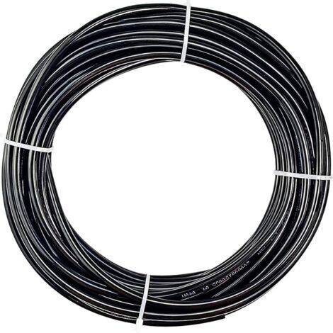 Pair Tuyau à air en polyuréthane PU, 5M Tuyau à air en polyuréthane PU noir, 16 mm OD x 12 mm ID avec raccords (1/5)