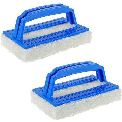 Pair Lot de 2 brosses à éponge de piscine avec poignée pour nettoyer la saleté et la mousse, élimine les espaces, les bords, les taches et la mousse des piscines (1/5)