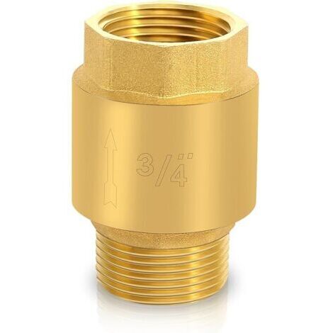 Pair Clapet anti-retour en laiton, filetage 3/4\" AG vers IG, 3/4\" AG x IG Inline en laiton, clapet anti-retour pour conduite d'eau, pompes de jardin, alimentation en eau