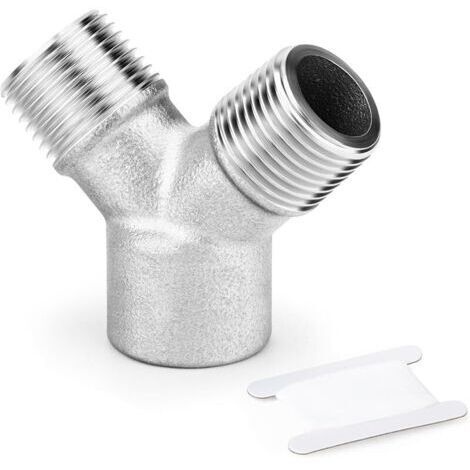 Pair 1 pièce de raccord en Y 3/8\" BSP, répartiteur fileté 3 voies en acier inoxydable 304, raccord mâle-femelle pour compresseur d'air, eau, carburant et gaz (1/5)