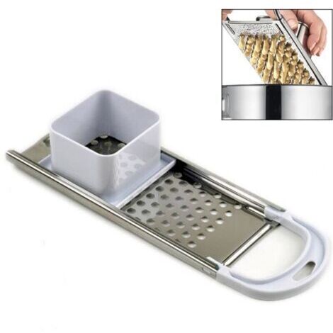 Pair Machine à spaetzle en acier inoxydable Outil de cuisson pour machine à pâtes avec poussoir de sécurité et poignée confortable (1/4)