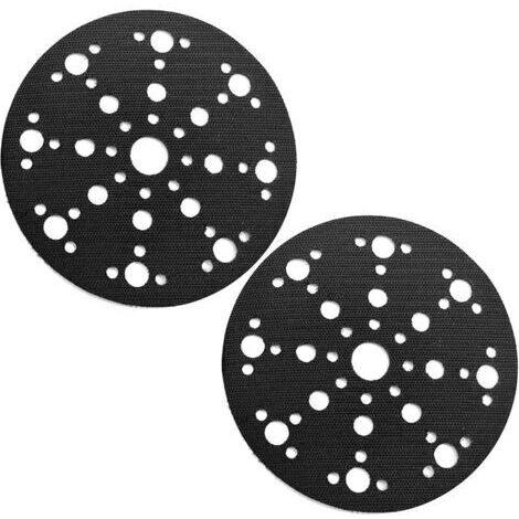 Pair Lot de 2 patins de ponçage souples avec protection 150 mm 49 trous, disque de ponçage 150 mm pour protéger le plateau de ponçage Interface Pad Mirka Abranet 150 mm, Bosch, Dewalt (1/5)