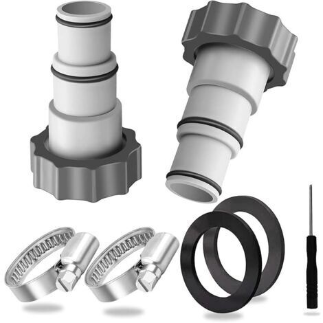 Pair Adaptateur tuyau Piscine 32 38,2 Pièces Adaptateur Piscine 32 38,Adaptateur Piscine 38mm,Raccord tuyau Piscine ,Adaptateur tuyau Pompe Piscine. (1/5)
