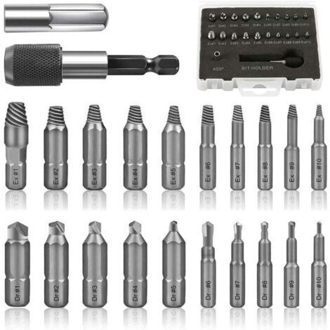 Pair ZVD-22PCS Extracteurs de Vis Endommagés, Kit d'Extraction pour Boulons et Vis Casse, Outils de Réparation (1/4)
