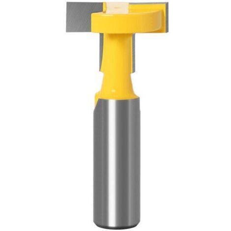 Pair ZVD-Fraise à Rainurer en T, Mèche de Routeur à Rainure T-Track Fraise pour Rainure en Tige de 12mm en Carbure de Tungstène pour Coupe Fraisage à Bois (1/4)