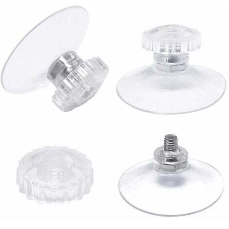 Pair Lot de 30 ventouses avec filetage et écrous moletés Ø 45 mm, transparentes, pour voiture, camping, fenêtre, pare-soleil (1/4)