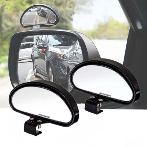 Pair ZVD-Retroviseur Conduite Accompagnée Retroviseur Angle Mort Miroir D'angle Mort RéTroviseur Conduite Accompagnée pour Tous Les Voitures- Miroir Convexe Angle réglable (2Pcs) (1/4)