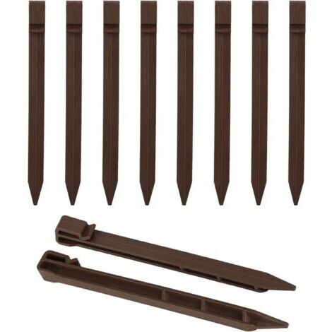 Pair Lot de 20 Piquets d'Ancrage au Sol en Plastique - 24 cm - Pour Jardin, Bordure, Tente (1/5)