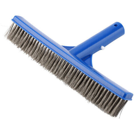 Pair Brosse de piscine en acier inoxydable, brosse de piscine professionnelle, nettoyeur de poussière, kit de nettoyage de fond de piscine (1/4)
