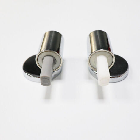 Pair 1 Paar traditionelles, modernes WC-Sitz-Ersatzset mit Schnellverschluss-Scharnier mit Absenkautomatik, oben montiertes Scharnier, 5,8 x 3,6 cm (1/3)